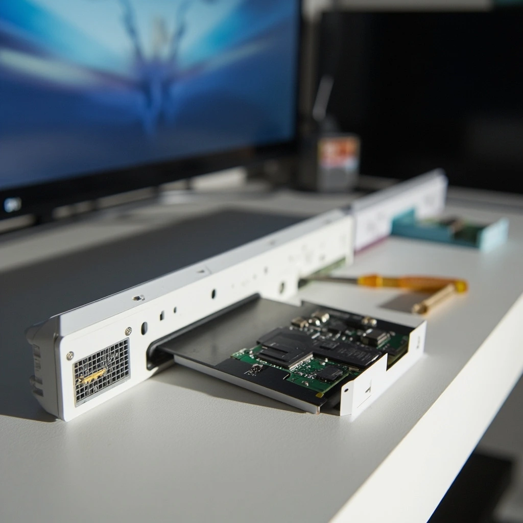 Wii sensor bar with internal LED strip exposed