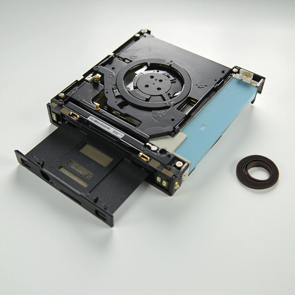 Wii disc drive tray with replacement rubber belt