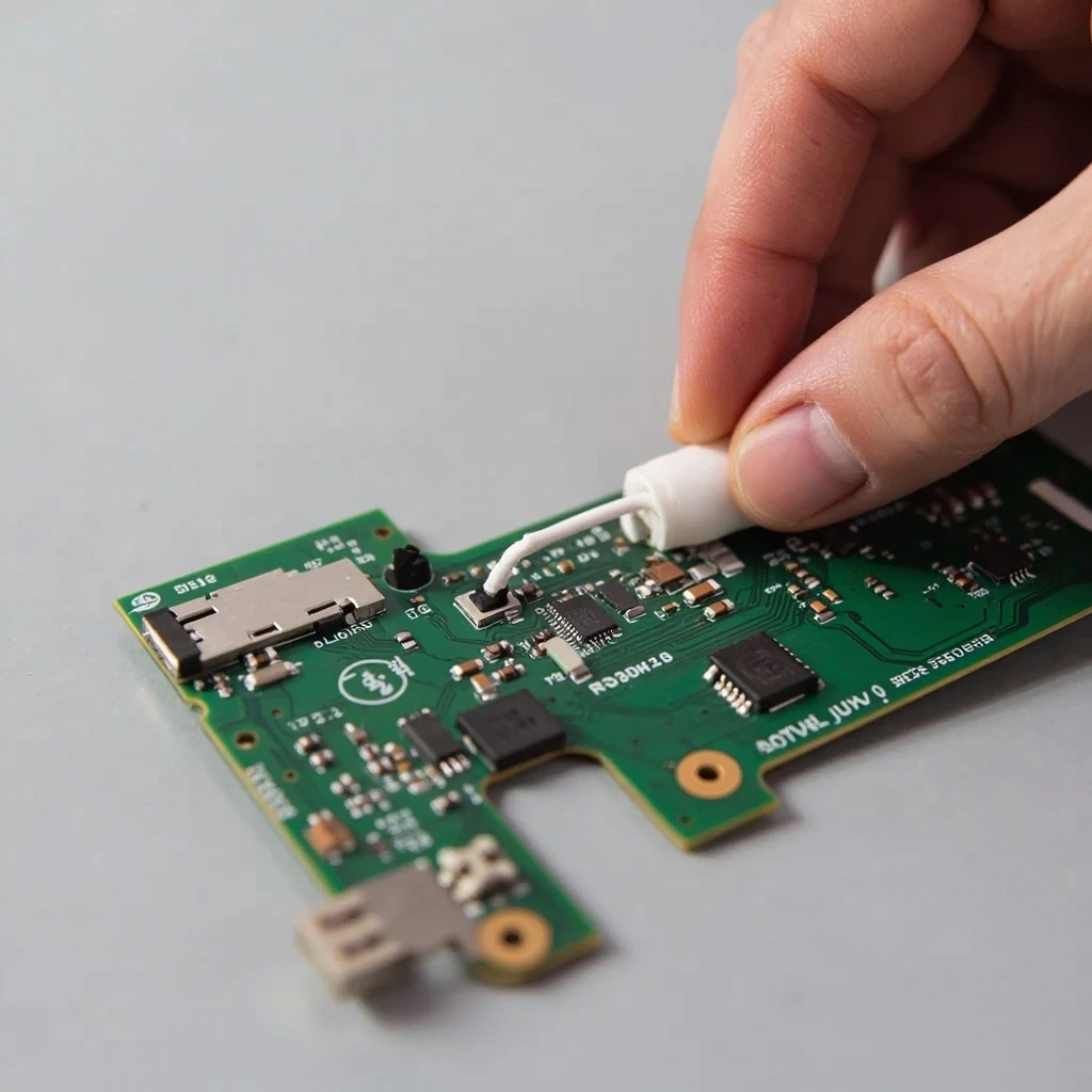 Wii motherboard with Wi-Fi module exposed